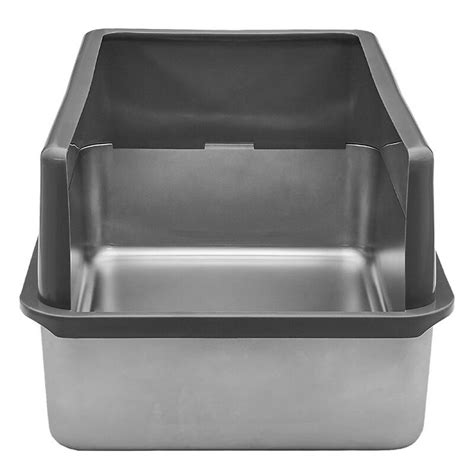 mouser metal enclosed standard litter box|best stainless steel litter boxes.